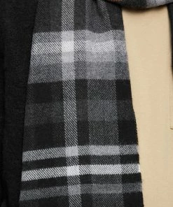 Universal Works Check Scarf -Scarves popular store 01 09 2022 si 27642 gry 10