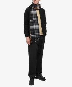 Universal Works Check Scarf -Scarves popular store 01 09 2022 si 27642 gry m9