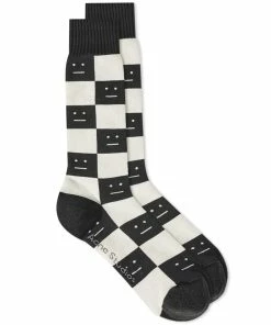 Acne Studios Zuko Checkerboard Face Socks