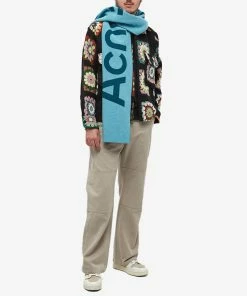 Acne Studios Toronty Logo Contrast Recycled Mini Scarf -Scarves popular store 02 07 2022 SI CA0154 CYZ m7 1