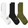 Maharishi MILTYPE Peace Sport Sock - 3 Pack -Scarves popular store 03 01 2023 JB 9890 WHBKOL m1 1