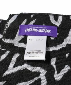 Fucking Awesome Sticker Stamp Scarf -Scarves popular store 03 01 2023 NS FA1705 BLK 3 1