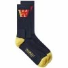 Wood Wood Con Logo Sock