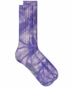 Anonymous Ism Go Hemp Uneven Tie Dye Crew Sock