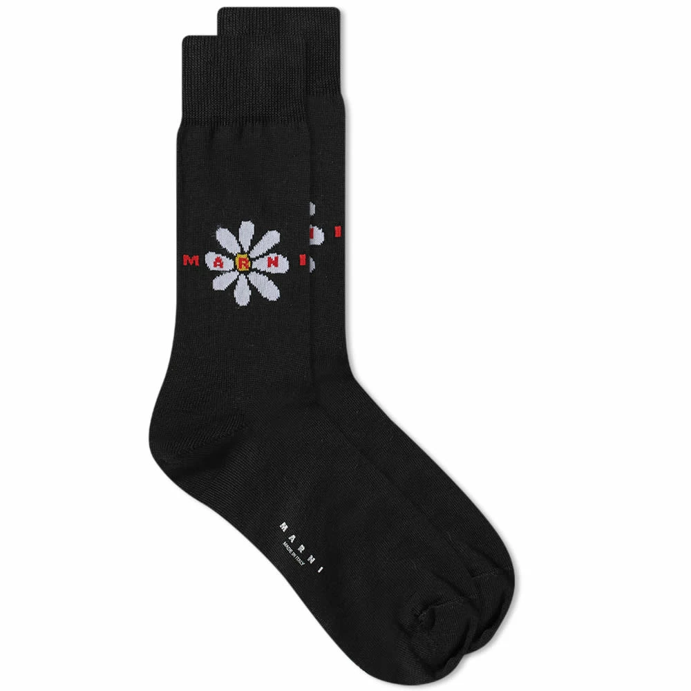 Marni Daisy Logo Sock 3 Marni Daisy Logo Sock