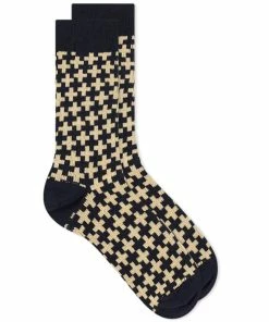 Blue Blue Japan Juji Tsunagi Jacquard Sock