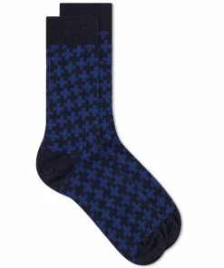 Blue Blue Japan Juji Tsunagi Jacquard Sock