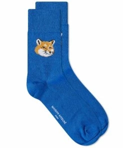 Maison Kitsune Fox Head Socks