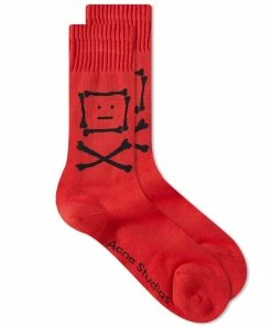 Acne Studios Zuper Cross Bones Face Sock
