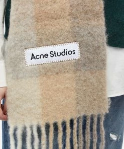 Acne Studios Vally Check Scarf -Scarves popular store 09 02 2023 JC CA0084 AYS 10 1