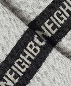 Neighborhood Logo Heel Sock -Scarves popular store 11 10 2022 LL 222WINH UWM02 GRY 2 1