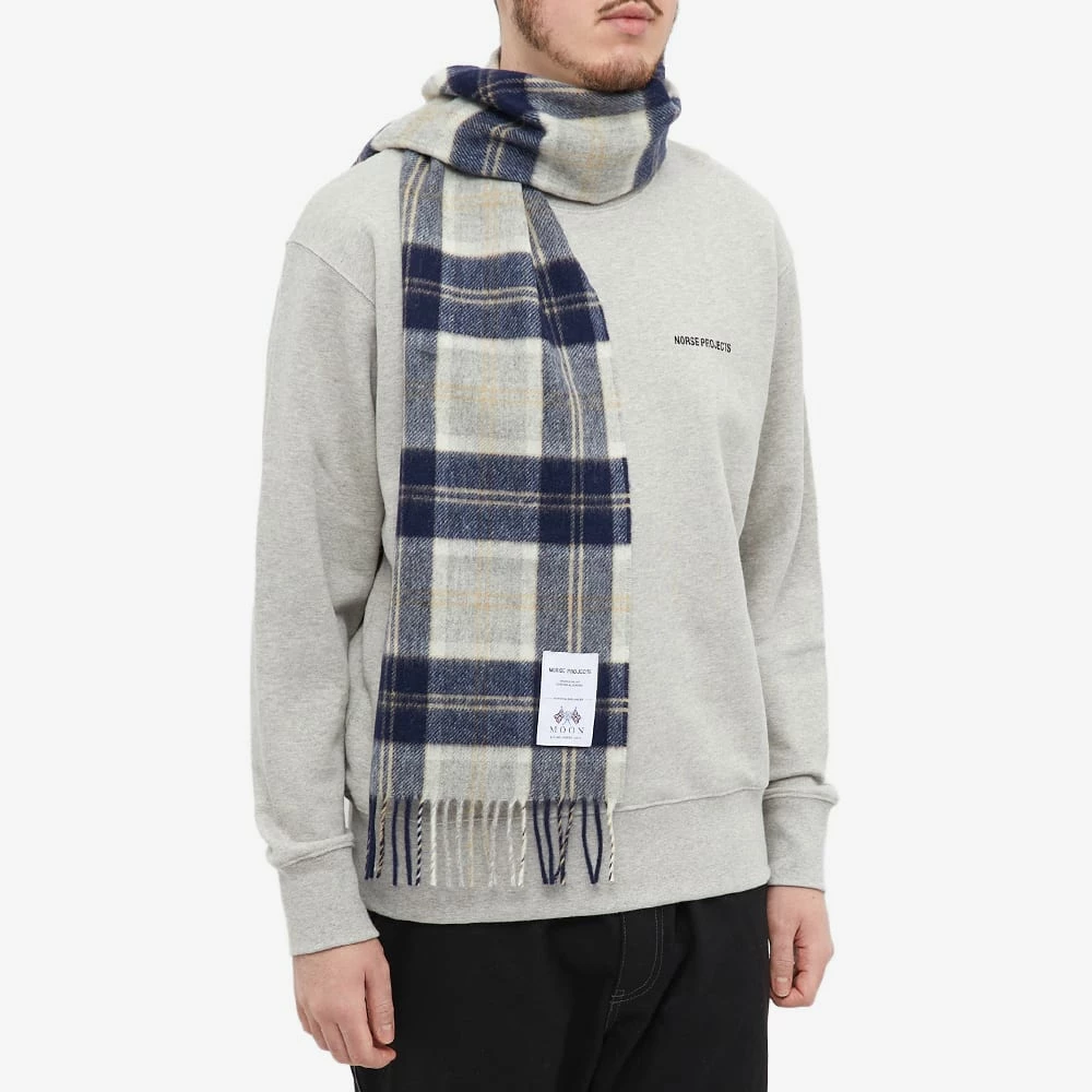 Norse Projects Moon Checked Lambswool Scarf 4 Norse Projects Moon Checked Lambswool Scarf - Image 2