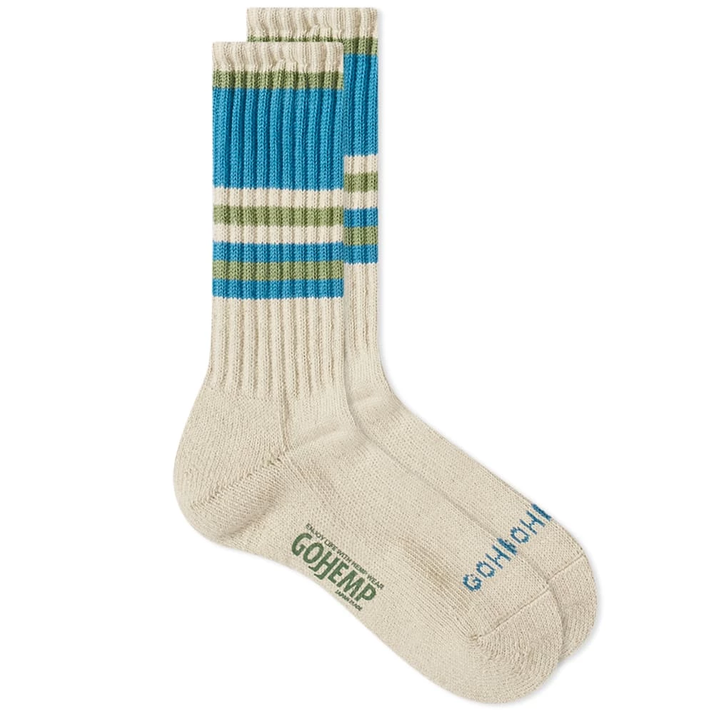 Anonymous Ism Go Hemp Random Stripe Pile Crew Sock 3 Anonymous Ism Go Hemp Random Stripe Pile Crew Sock