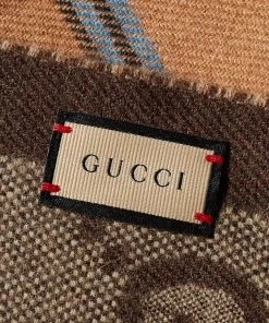 Gucci Checked Wool GG Scarf -Scarves popular store 14 12 22 JF 713142 4G386 9869 4 1