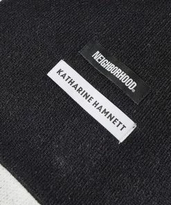 Neighborhood X Katherine Hamnett Logo Scarf -Scarves popular store 17 11 2022 BLR 22213KHN AC01 BLK 4 1