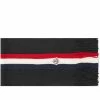 Moncler Tricolore Striped Logo Scarf