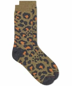 RoToTo Pile Leopard Crew Sock