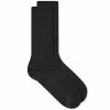 Auralee Giza Cotton Sock -Scarves popular store 20 10 2022 JC A00S02SX M BLK m1 1
