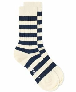Beams Plus Rib Stripe Sock