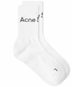 Acne Studios Short Rib Logo Sock