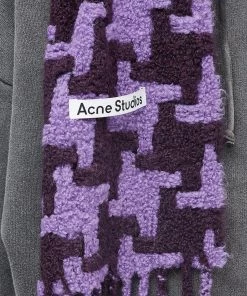 Acne Studios Vadik Houndstooth Scarf -Scarves popular store 24 02 23 JF CA0153 AMP 10 1
