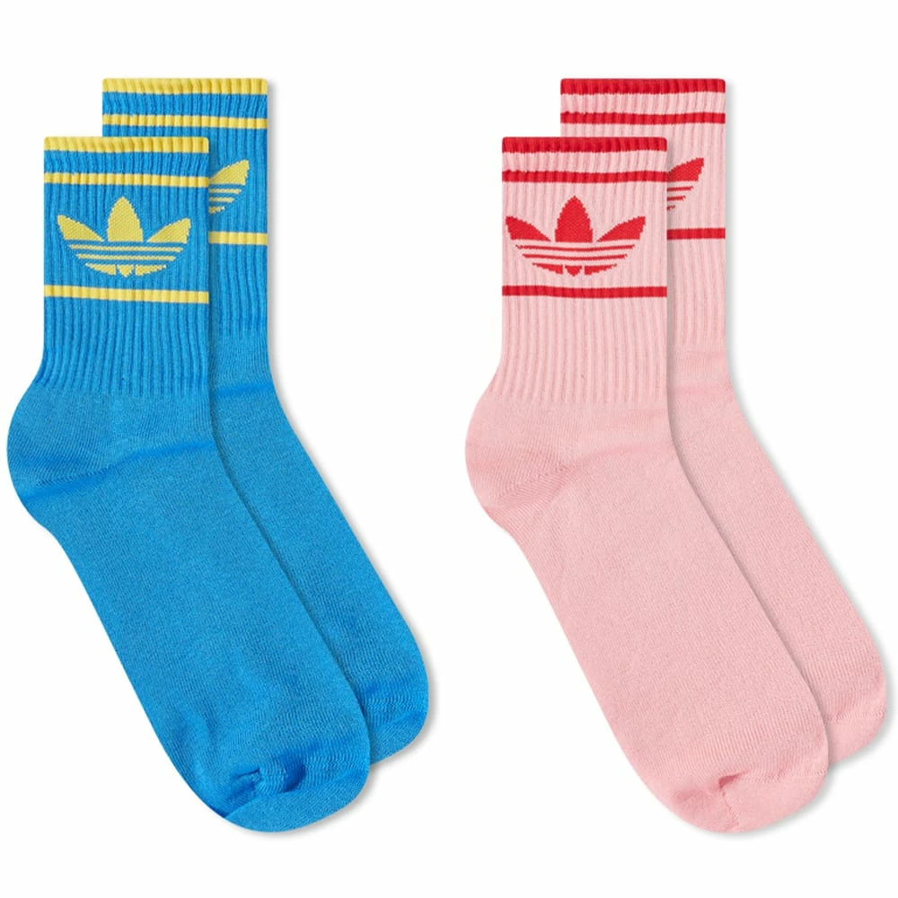 Adidas Adicolor 70S Crew Sock - 2 Pack 2 Adidas Adicolor 70S Crew Sock - 2 Pack