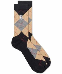 Burberry Cotton Cashmere Argyle Sock