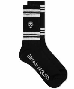 Alexander McQueen Sport Stripe Skull Sock