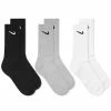 Nike Cotton Cushion Crew Sock - 3 Pack 2 Nike Cotton Cushion Crew Sock - 3 Pack -Scarves popular store nike cotton cushion crew sock 3 pack white grey black sx7664 901 1